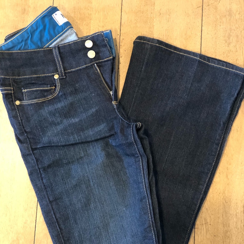 Paige Hidden Hills Petite Bootcut Dark Denim Jeans